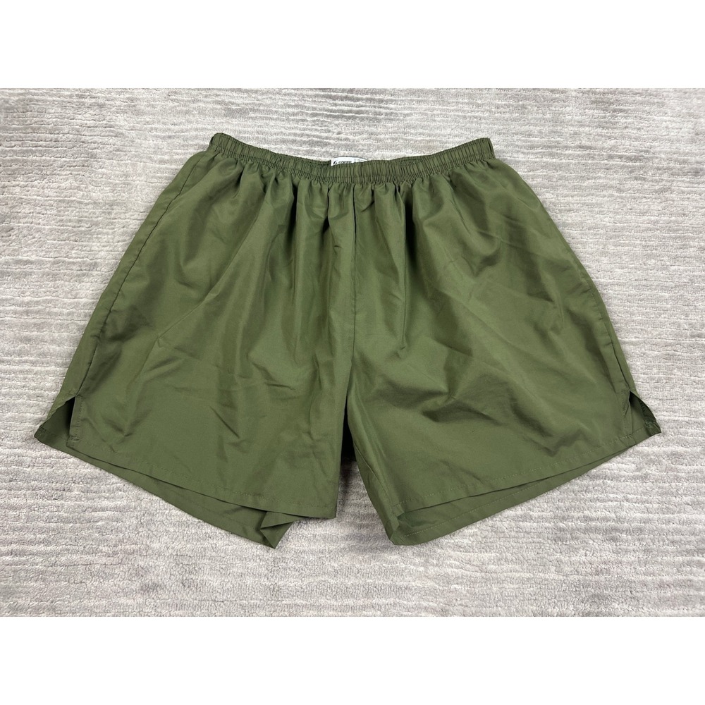 Soffe Shorts Mens M Green Running Athletic Silkies Ranger Panty Polyester Solid
